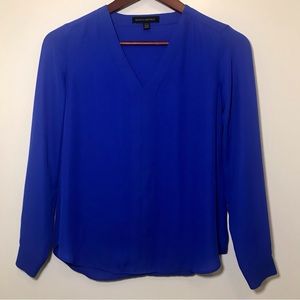 BR Petite Long Sleeve Blouse – Bright Blue